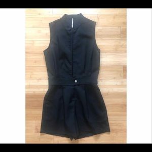 Cute Korean Black Romper
